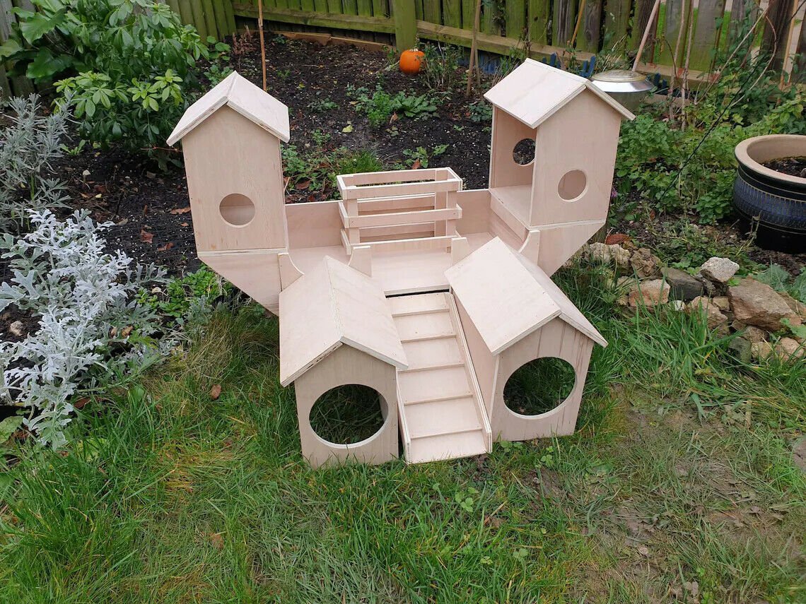UPGRADES For Castle Guinea Pigs Two Tiered Hideaway Manor Furniture Exercise toy