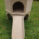 Large two Storey Corner Shelter castle for Rabbits and Guinea pigs house