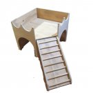 Rabbit castle shelter house two storey hideaway hideout with ramp small animal