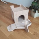 Guinea Pig Tuk Tuk Bicycle with cabin House Shelter Hide Out two tiered hideaway exercise toy