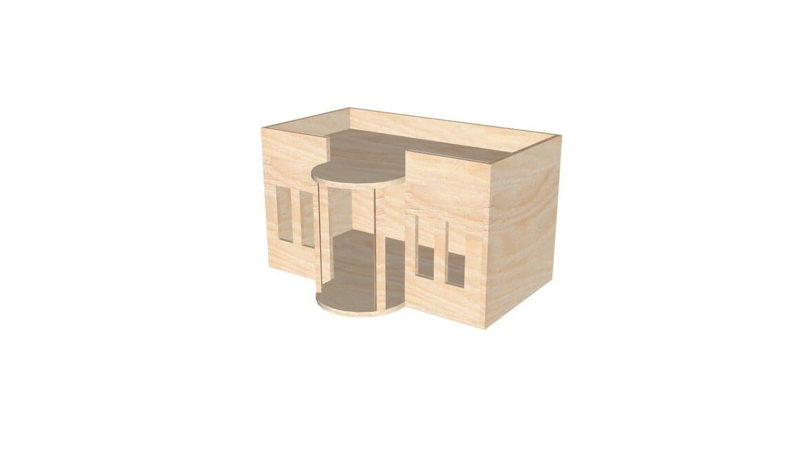 Guinea Pig White House Castle Shelter Hide Out two tiered hideaway manor exercise toy