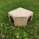 Large corner house shelter for rabbits guinea pigs playhouse hideaway