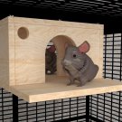 Chinchilla House With Back And Front Entrances Shelter Hideout