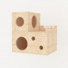 L Castle for Chinchilla 2 tier, Wooden House Shelter