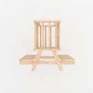 Wooden Guinea Pig Hay Feeder Picnic Table