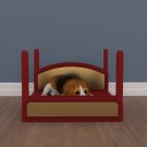 Luxurious 4 Corner Post Dog Bed, Warming Cuddle Bed