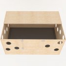 Rectangular Wooden Whelping Weaning Box for Dogs with Holes