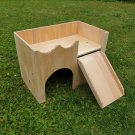 Large castle shelter two tiered rabbit house castle hideaway hutch playhouse