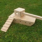 Tank small animal house tunnel play peek a boo 2 tier playhouse for rabbit guinea pig hamster