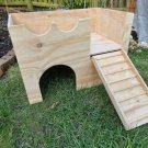 Cat Rabbit castle shelter two tiered house hideaway hutch playhouse toy cage furniture accessories