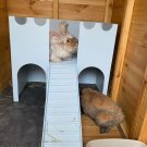 Rabbit large castle shelter two tiered house hideaway exercise toy playhouse cage accessories
