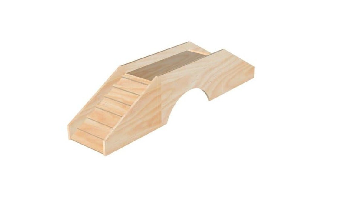 Rabbit long ramp bridge house hideout small animal exercise toy