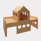 Rabbit fort castle shelter two tiered house
