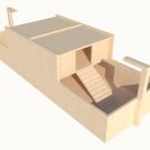 Tortoise reptile table 2tier house with ramp holder hide shelter run