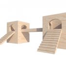 Hamster two towers turrets House Castle Shelter two tiered small