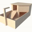 Tortoise reptile table 2tier house hide shelter run