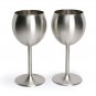 Set Of 2 Great Quality Strong Stainless Steel Wine Glass, FREE SHIPPING