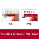 Ponds Age Miracle Day Cream SPF18PA++ & Deep Action Night Cream Combo, Each 50g