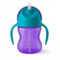 Philips Avent Plastic BPA Free Aven Straw Cup Baby Bottle, 200ml, Calor May Vary