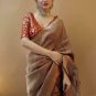 Indian Kanjivaram Silk Jacquard Zari Work Maroon Saree For Wedding & Party Sari