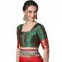 Red Wedding Designer Traditional Banarasi Katan Silk Saree Indian Pakistani Sari