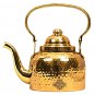 Hammered Designer Brass Tea Kettle Pot Inside Tin Lining, Serving Tea Coffee, 1300 ml