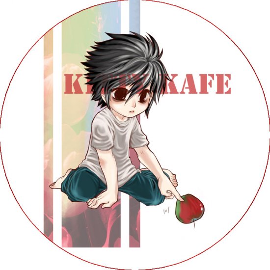 Pin Badge/Button Death Note: L Version 2