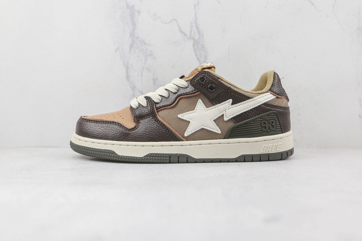 A Bathing Ape BAPE Sk8 Sta Brown Ivory