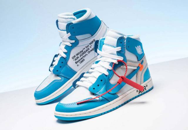 Off white store blue jordan 1