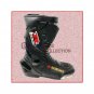 Suzuki GSXR Racing Cowhide Leather Boot New Full BlacK Motorcycle Shoe