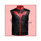 Batman Men Black Leather Vest