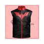 Batman Men Black Leather Vest