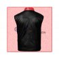 Batman Men Black Leather Vest