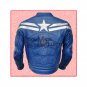 Captain America Blue Motorcycle Leather jacket/Biker Leather Jacket