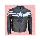 Captain America Black Leather Jacket/Biker Leather Jacket
