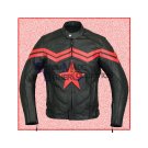 Captain America Black Leather Jacket/Biker Leather Jacket