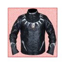 Black Panther Motorcycle Leather Jacket /Captain America Civil War Motorcycle Leather Jacket