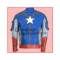 The First Avenger Captain America Cosplay Costume Leather Motorcycle Jacket/Biker Leather Jacket