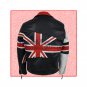 UNION FLAG British Flag Black Motorcycle Leather Jacket/Biker Leather Jacket