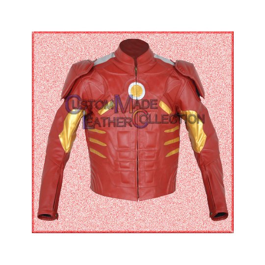 Avengers Iron Man Motorcycle Leather Jacket/Biker Leather Jacket