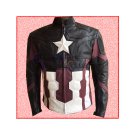 Captain America Motorbike Racing Leather Jacket/Biker Leather Jacket