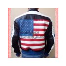 USA Flag Motorbike Motorcycle Racing Leather Jacket