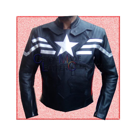 Chris Evans Captain America Motorcycle Real Leather Jacket/Biker Leather Jacket