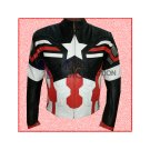 Captain America Motorbike Racing Leather Jacket/Biker Leather Jacket
