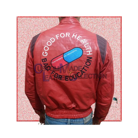 Replica Akira leather jacket/Men Red bomber  jacket