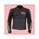Suzuki GSXR Black Motorbike Racing Leather Jacket