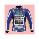 Rossi Yamaha Motorbike Racing Leather Jacket