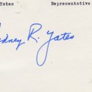 Illinois Representative SIDNEY R. YATES Hand Signed Card