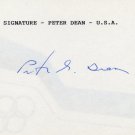 1972 Munich Sailing Bronze PETER DEAN Autograph 1980s