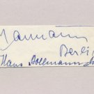German Sports Journalist HANS BOLLMANN Autograph 1932